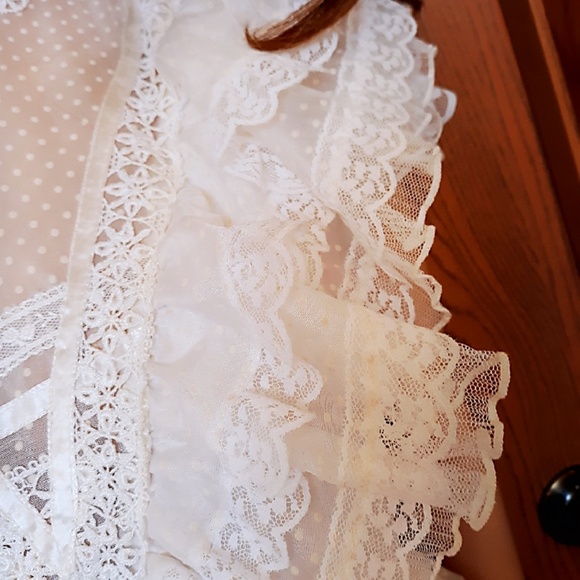 Gunne Sax prairie white Cinderella wedding dress - Picture 5 of 6